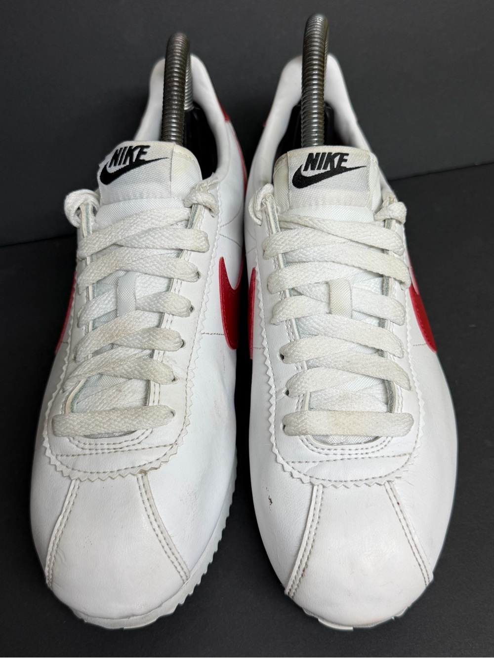 Nike Classic Cortez Leather Forrest Gump White Red Blue Women Size 7 - Picture 5 of 9